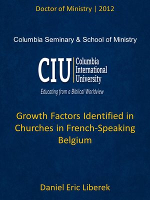 cover image of Growth Factors Identified in Churches in French-Speaking Belgium